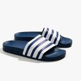  Dép quai ngang nam nữ Unisex Slipper M Masler MT 3 sọc navy trắng với đế êm chân chống trượt và khử mùi NV1 