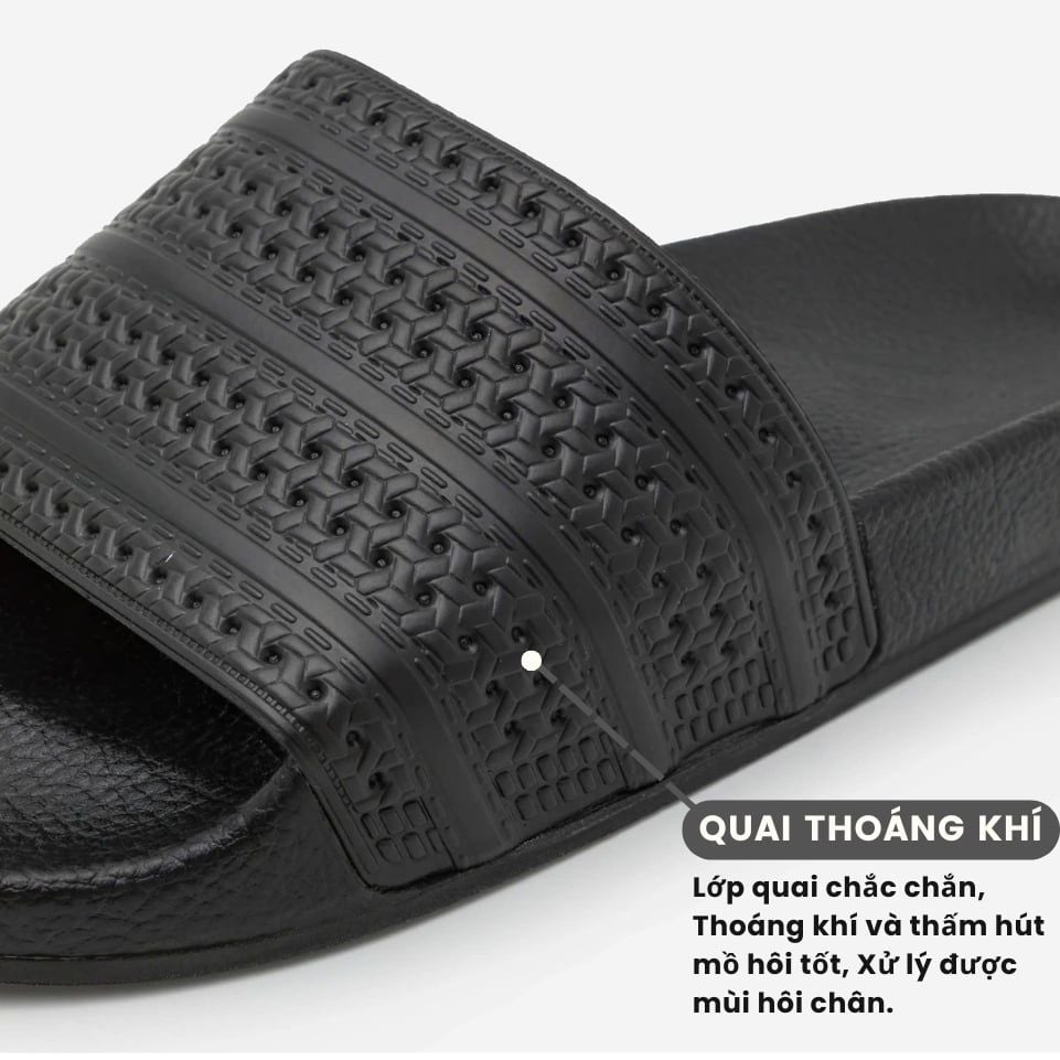  Dép quai ngang nam nữ Unisex Slipper M Masler-MT 3 sọc màu đen với thiết kế đế chống trơn trượt và quai êm chân DT2 