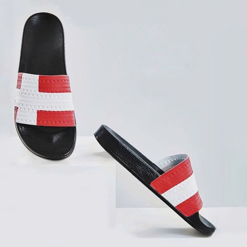  Dép quai ngang nam nữ Unisex Slipper M Masler-MT với đan mạch đỏ với lớp đế chông trượt DMD 