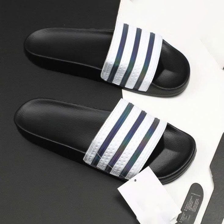  Dép quai ngang nam nữ phản quang Unisex Slipper M Masler-MT 3 sọc với đế đi êm chân và chống trượt PQ1 