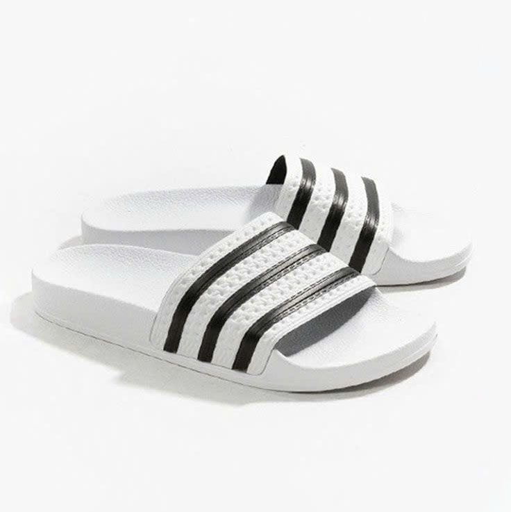  Dép quai ngang nam nữ Unisex Slipper M Masler-MT 3 sọc trắng đen với lớp đế chống ố vàng, dễ vệ sinh TD1 