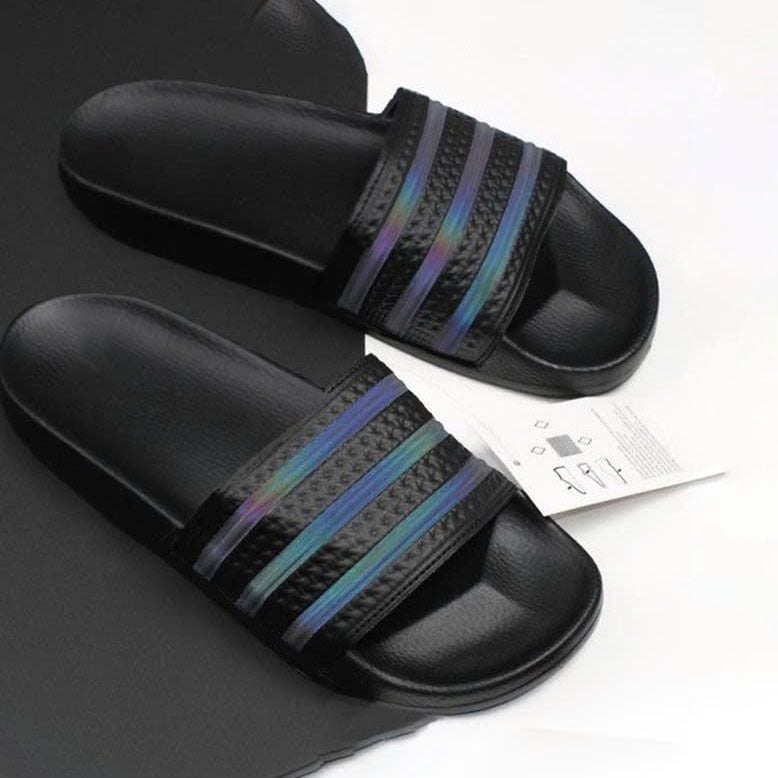 Dép quai ngang nam nữ phản quang Unisex Slipper M Masler-MT 3 sọc với đế đi êm chân và chống trượt PQ1 