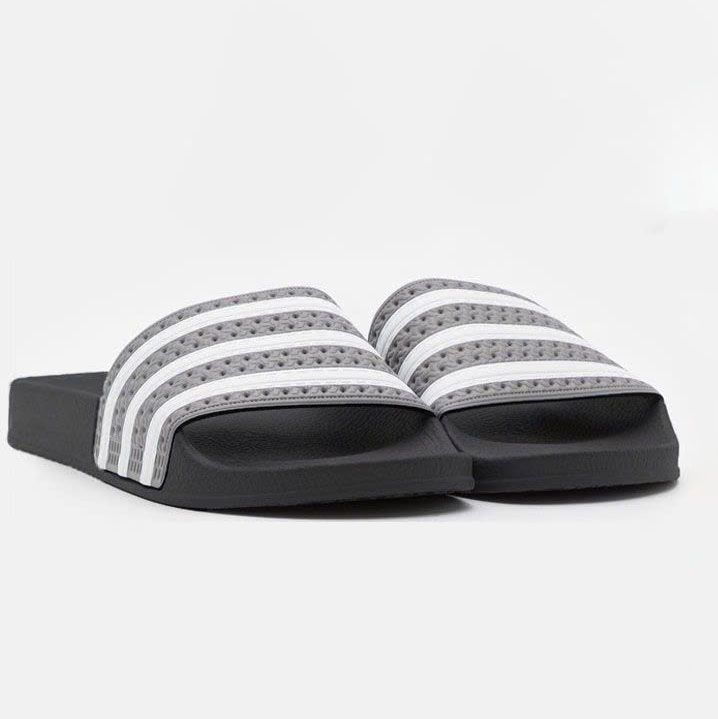  Dép quai ngang nam nữ Unisex Slipper M Masler-MT 3 sọc màu xám với lớp đế êm chân và chống trơn trượt XT1 
