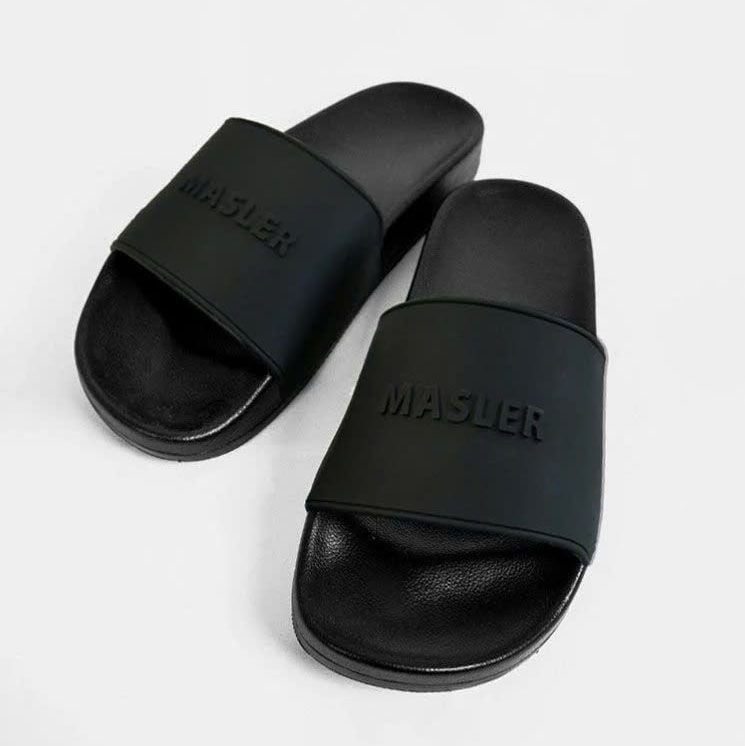  Dép quai ngang nam nữ Unisex Slipper M Masler-MT màu đen với lớp đế chống trượt và lớp quai êm chân MT7 