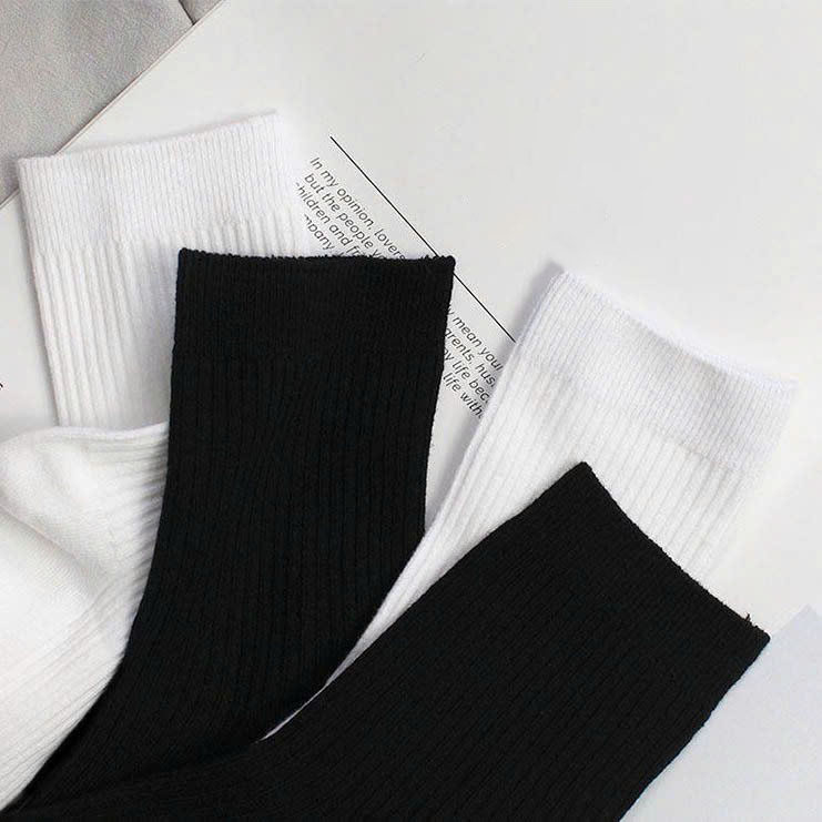  Tất vớ cổ cao trơn M Masler-MT màu trắng đen nam nữ cotton co giãn 4 chiều thời trang thấm hút mồ hôi tôt TV 