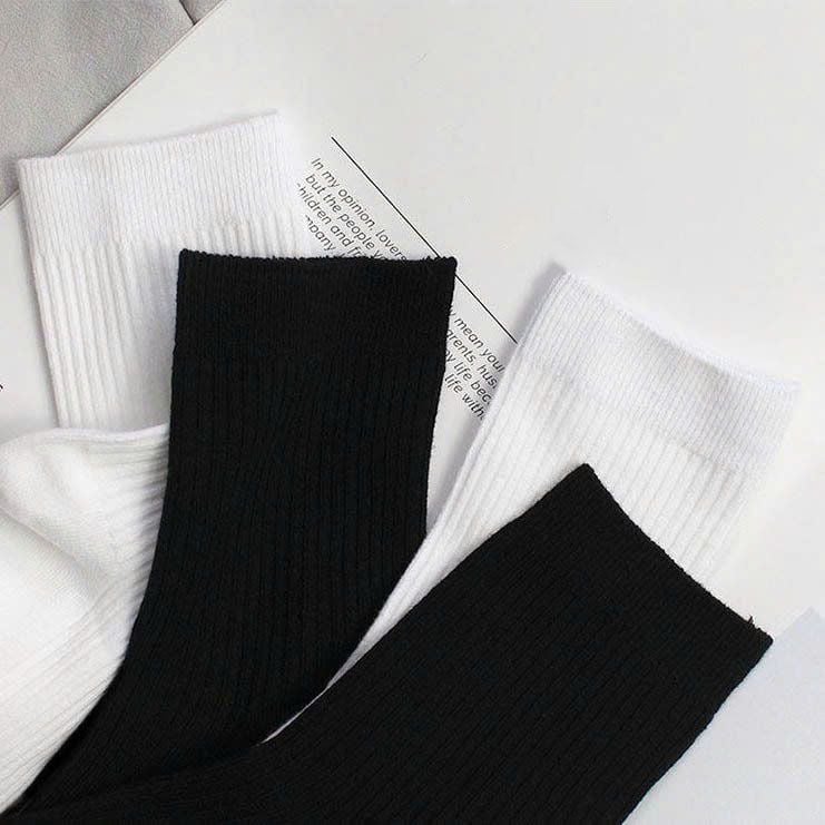  Tất vớ cổ cao trơn M Masler-MT màu trắng đen nam nữ cotton co giãn 4 chiều thời trang thấm hút mồ hôi tôt TV 