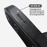  Dép quai ngang nam nữ Unisex Slipper M Masler-MT 3 sọc màu đen với thiết kế đế chống trơn trượt và quai êm chân DT2 