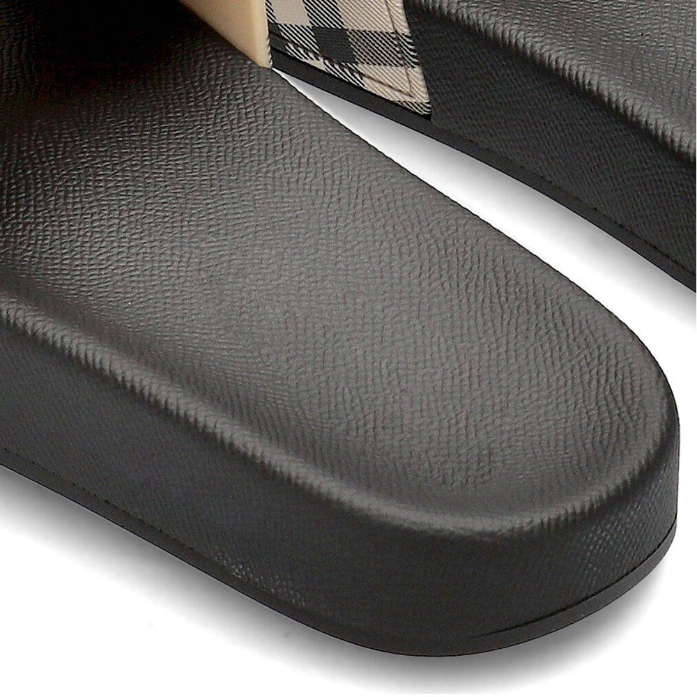  Dép quai ngang nam nữ Unisex Slipper họa tiết sọc caro M Masler-MT với đế IP siêu nhẹ và quai chống nước BB 