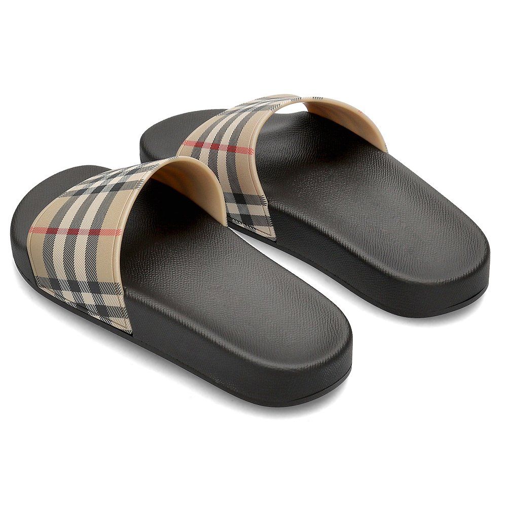  Dép quai ngang nam nữ Unisex Slipper họa tiết sọc caro M Masler-MT với đế IP siêu nhẹ và quai chống nước BB 