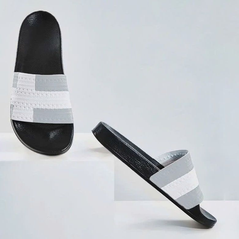  Dép quai ngang nam nữ Unisex Slipper M Masler-MT cờ đan mạch xám với lớp đế chống trượt và quai êm chân DMX 
