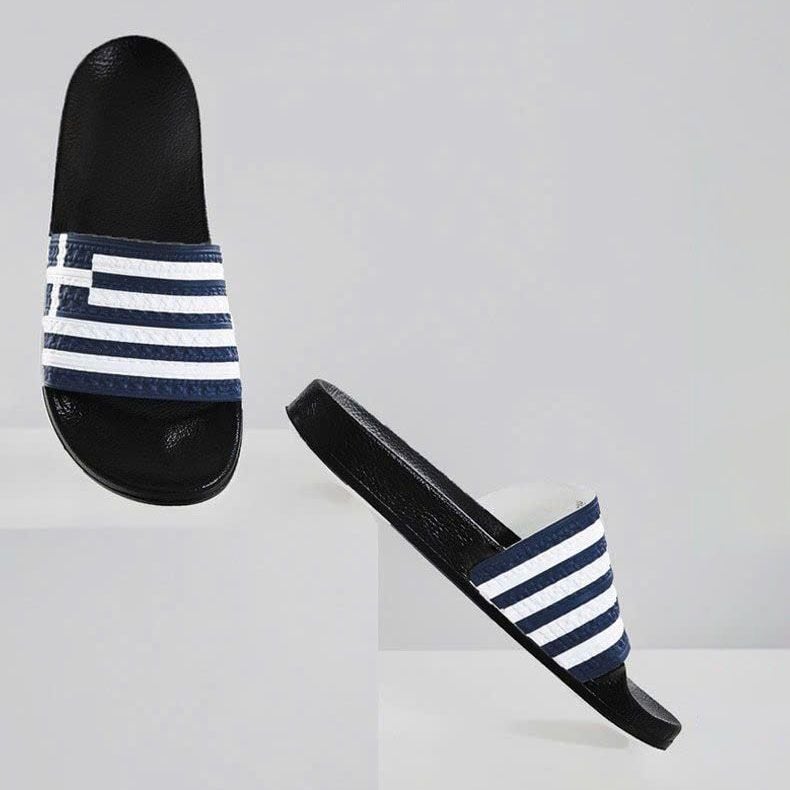  Dép quai ngang nam nữ  Unisex Slipper cờ Hy Lạp với thiết kế đế chống trượt và lớp quai êm chân HL 