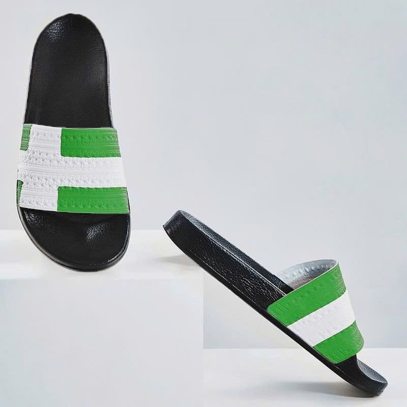  Dép quai ngang nam nữ Unisex Slipper M Masler-MT cờ đan mạch xanh lá với lớp đế chống trơn và êm chân DML 