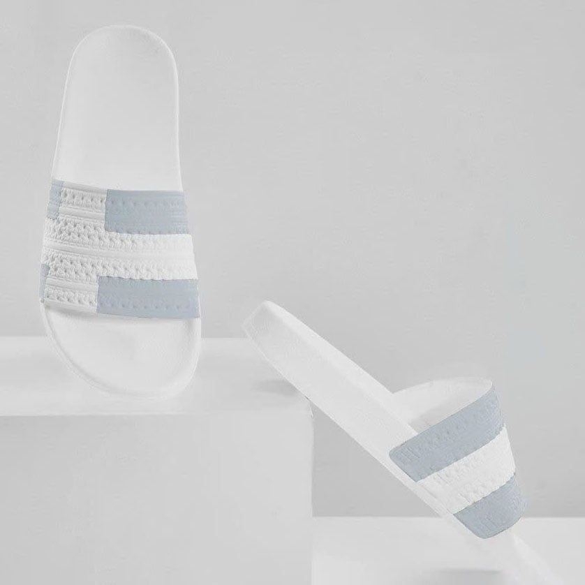  Dép quai ngang nam nữ Unisex Slipper M Masler-MT cờ đan mạch xám với lớp đế chống trượt và quai êm chân DMX 