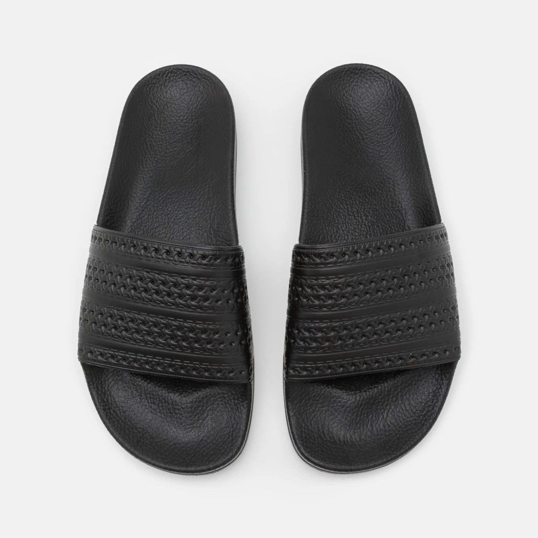  Dép quai ngang nam nữ Unisex Slipper M Masler-MT 3 sọc màu đen với thiết kế đế chống trơn trượt và quai êm chân DT2 