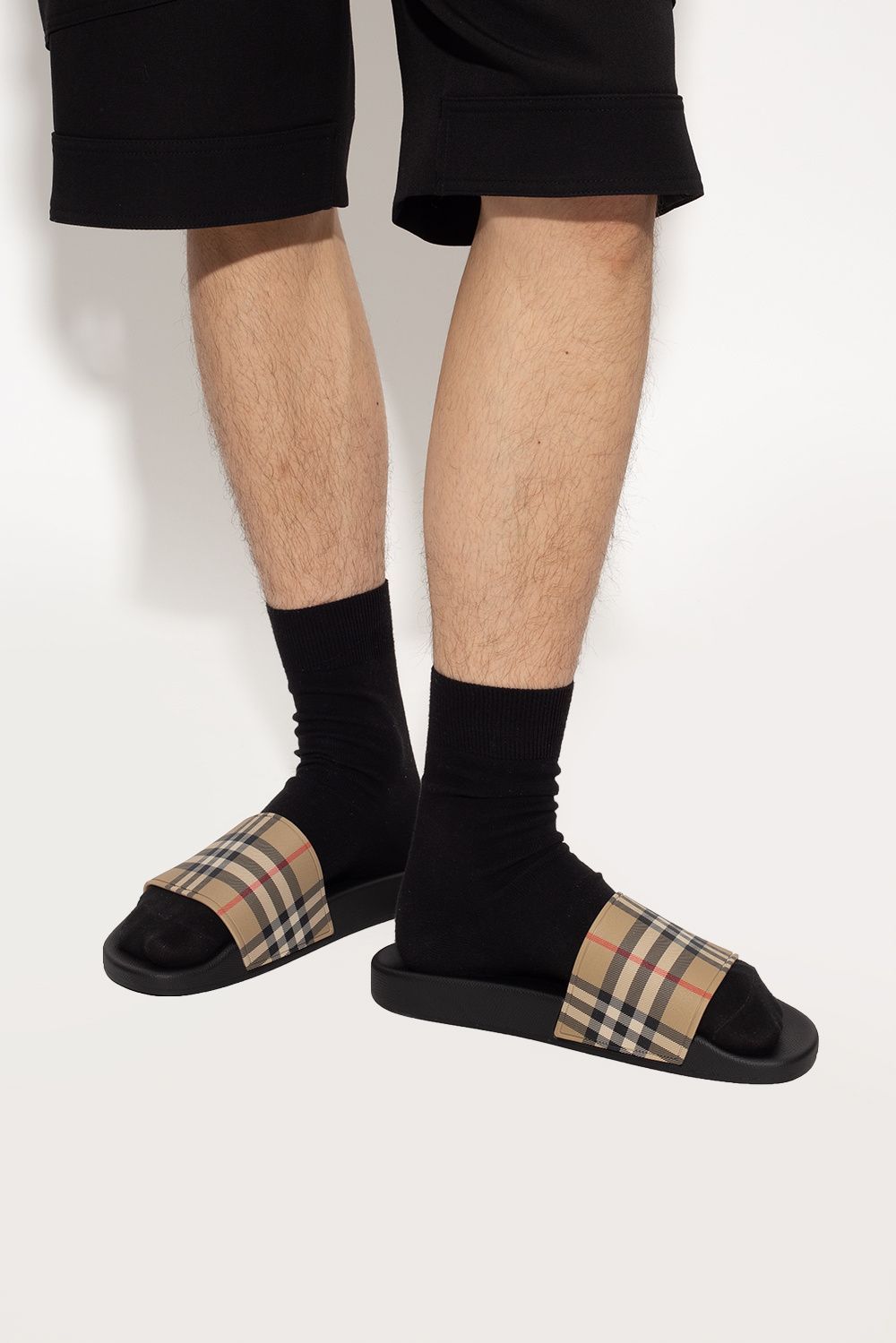  Dép quai ngang nam nữ Unisex Slipper họa tiết sọc caro M Masler-MT với đế IP siêu nhẹ và quai chống nước BB 