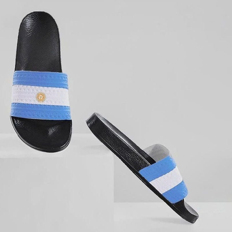  Dép quai ngang nam nữ Unisex Slipper M Masler-MT cờ Argentina với lớp đế chống nước và quai êm chân ARG 