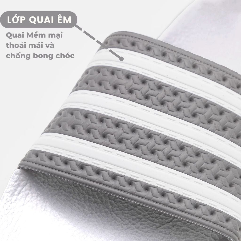  Dép quai ngang nam nữ Unisex Slipper M Masler-MT 3 sọc màu xám với lớp đế êm chân và chống trơn trượt XT1 