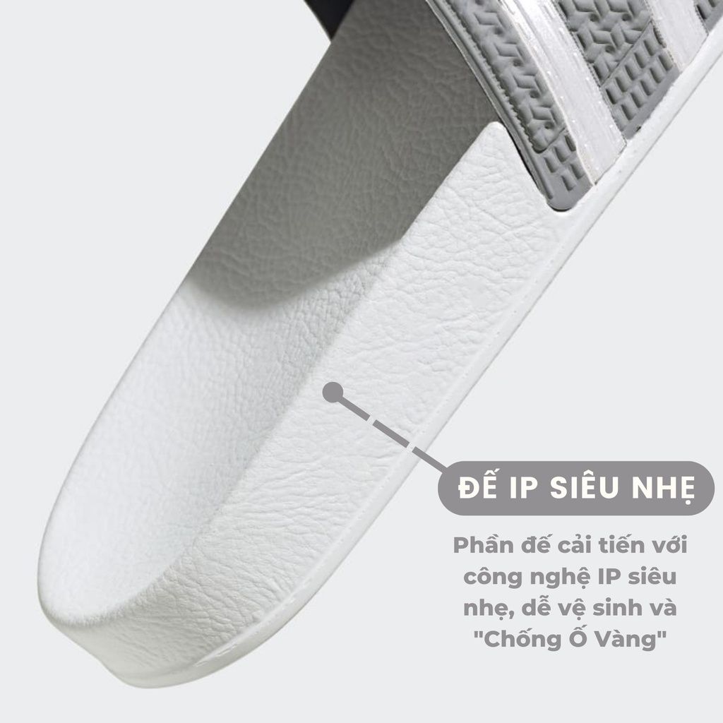  Dép quai ngang nam nữ Unisex Slipper M Masler-MT 3 sọc màu xám với lớp đế êm chân và chống trơn trượt XT1 