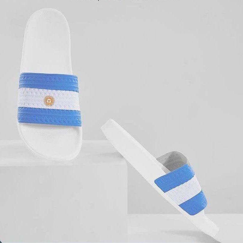 Dép quai ngang nam nữ Unisex Slipper M Masler-MT cờ Argentina với lớp đế chống nước và quai êm chân ARG 