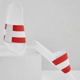  Dép quai ngang nam nữ Unisex Slipper M Masler-MT với đan mạch đỏ với lớp đế chông trượt DMD 