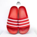  Dép quai ngang nam nữ Unisex Slipper M Masler-MT màu đỏ sọc trắng với lớp quai êm chân và đế chống trơn DST 