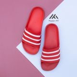  Dép quai ngang nam nữ Unisex Slipper M Masler-MT màu đỏ sọc trắng với lớp quai êm chân và đế chống trơn DST 