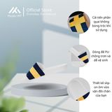  Dép quai ngang nam nữ Unisex Slipper M Masler-MT cờ đan mạch vàng với lớp đế chống trượt và quai êm chân DMV 