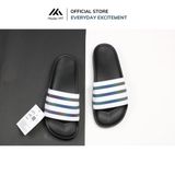  Dép quai ngang nam nữ phản quang Unisex Slipper M Masler-MT 3 sọc với đế đi êm chân và chống trượt PQ1 