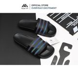  Dép quai ngang nam nữ phản quang Unisex Slipper M Masler-MT 3 sọc với đế đi êm chân và chống trượt PQ1 