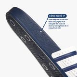  Dép quai ngang nam nữ Unisex Slipper M Masler MT 3 sọc navy trắng với đế êm chân chống trượt và khử mùi NV1 