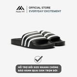  Dép quai ngang nam nữ Unisex Slipper M Masler-MT 3 sọc đen trắng với thiết kế đế chống trượt và quai êm chân DT1 