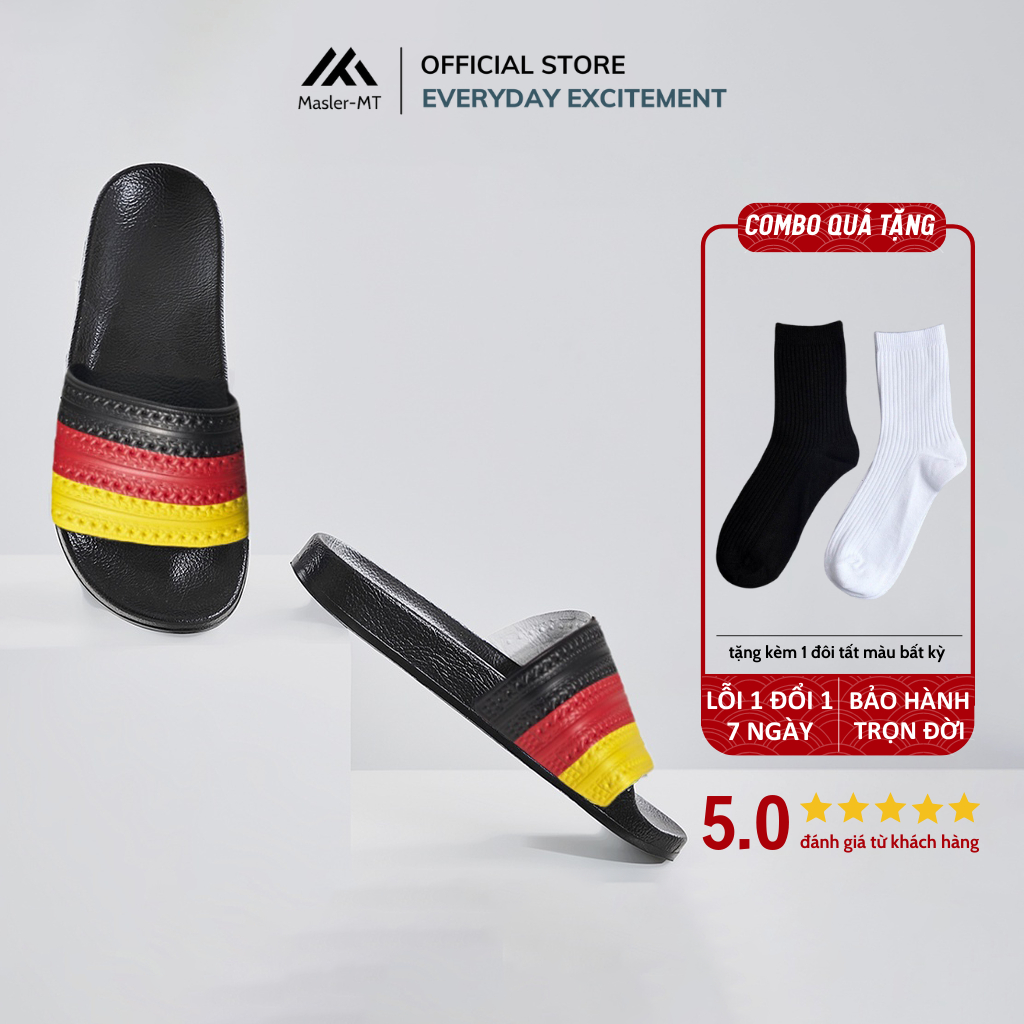  Dép quai ngang nam nữa Unisex Slipper M Masler-MT cờ Germany với lớp quai êm chân và đế chống trơn GER 
