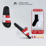  Dép quai ngang nam nữ Unisex Slipper M Masler-MT với đan mạch đỏ với lớp đế chông trượt DMD 