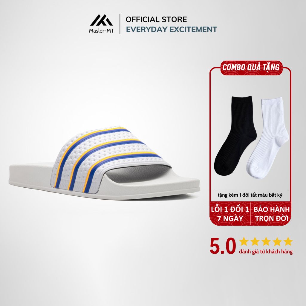  Dép quai ngang nam nữ Unisex Slipper M Masler-MT 3 sọc dây với lớp đế chống trơn, dễ vệ sinh SD 