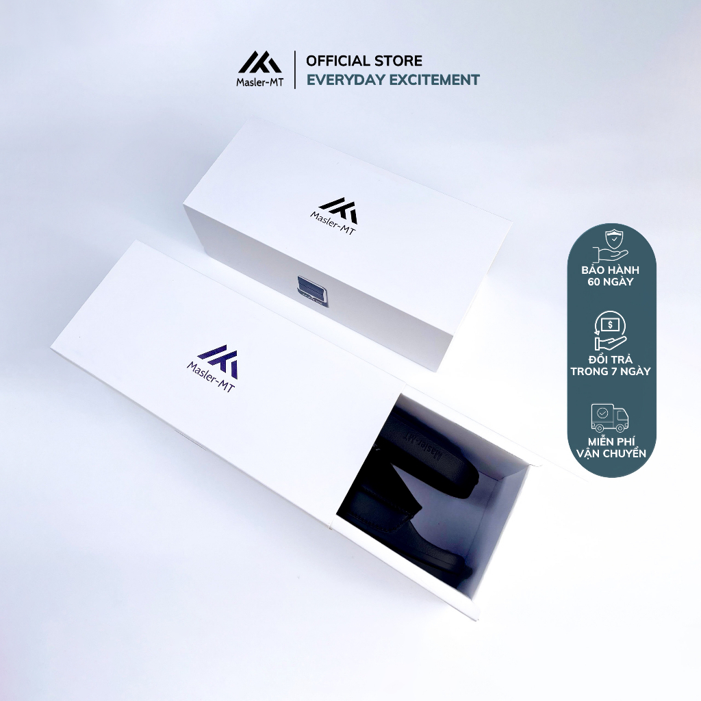  Hộp đựng dép M Masler-MT dạng kéo cứng cáp 2 lớp có nắp đậy và thư cảm ơn làm quà tặng 