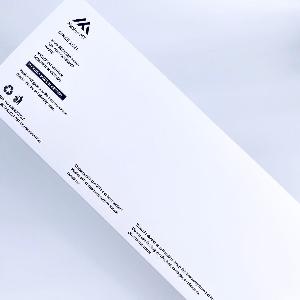  Hộp đựng dép M Masler-MT dạng kéo cứng cáp 2 lớp có nắp đậy và thư cảm ơn làm quà tặng 