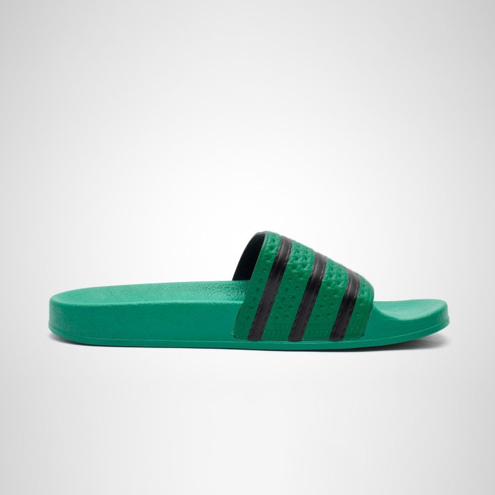  Dép quai ngang nam nữ Unisex Slipper M Masler-MT 3 sọc màu xanh lá đậm với đế chống trơn và êm chân XLD 