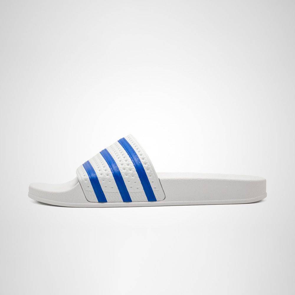  Dép quai ngang nam nữ Unisex Slipper M Masler-MT màu trắng sọc xanh dương với lớp quai đế êm chân TSD 