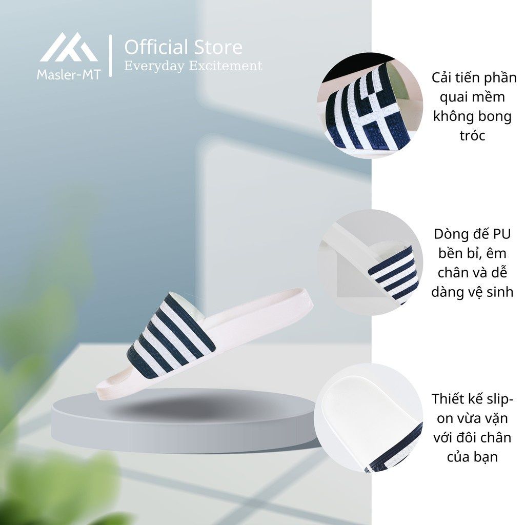  Dép quai ngang nam nữ  Unisex Slipper cờ Hy Lạp với thiết kế đế chống trượt và lớp quai êm chân HL 