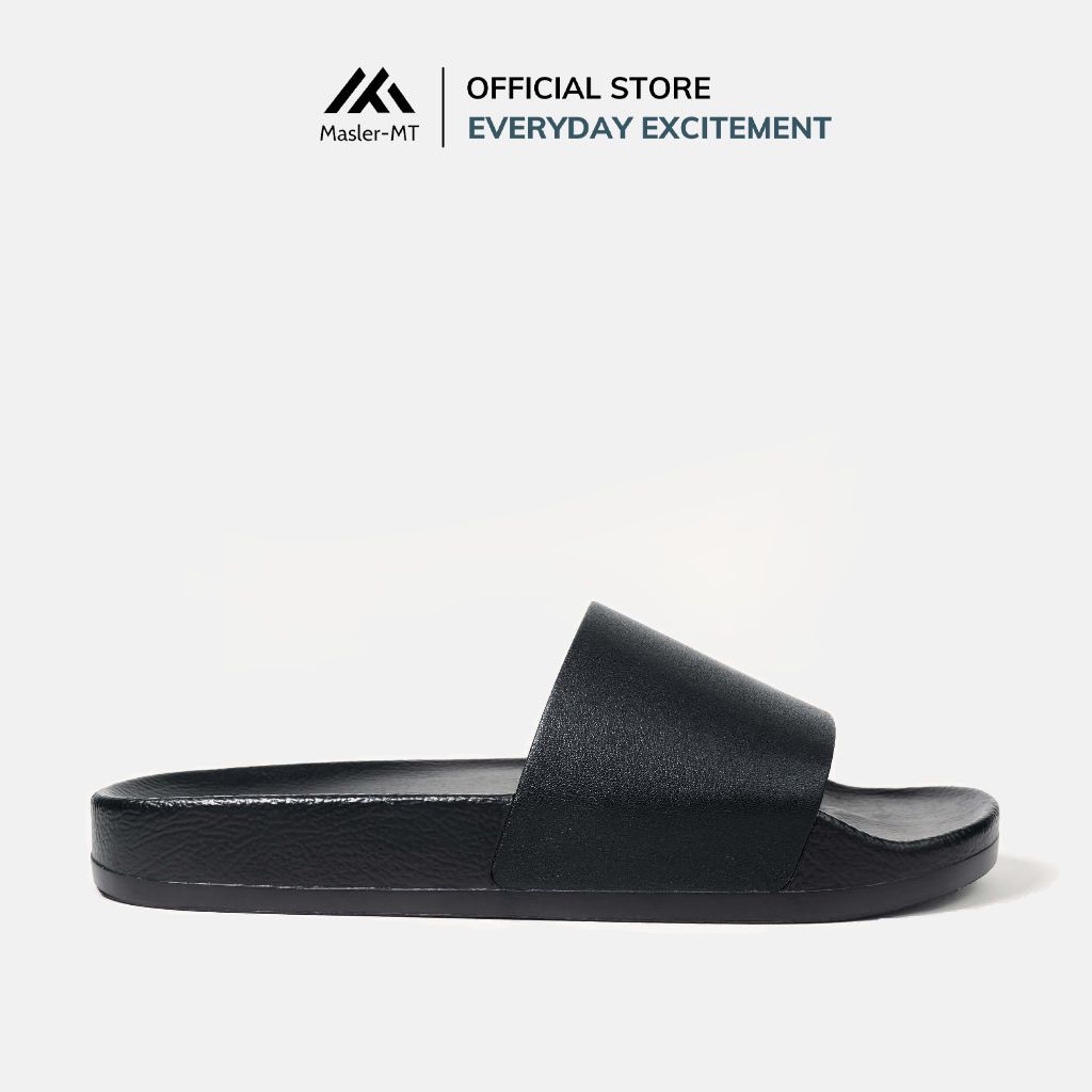  Dép da quai ngang nam nữ Basic Unisex Slipper M Masler-MT với lớp đế IP chống trượt và quai da êm chân TRO1 