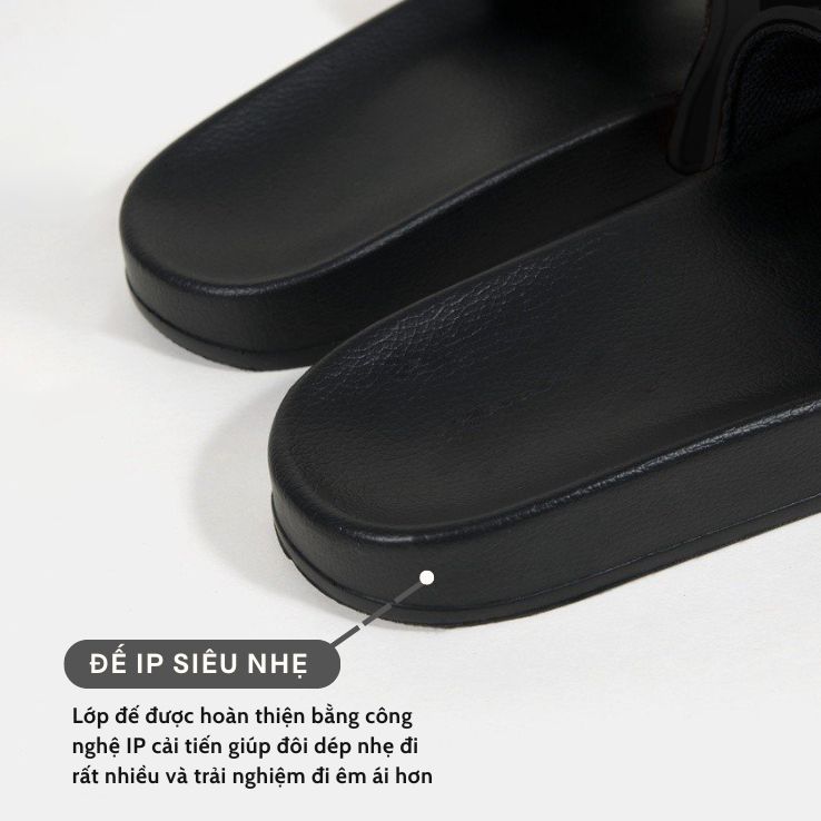 Dép quai ngang nam nữ Unisex Slipper M Masler-MT màu đen trắng có lớp đế chống trơn trượt và quai êm chân MT6 