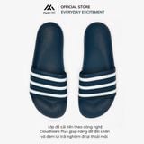  Dép quai ngang nam nữa Unisex Slipper M Masler-MT 3 sọc xanh navy với đế chống trượt và quai êm chân NV2 