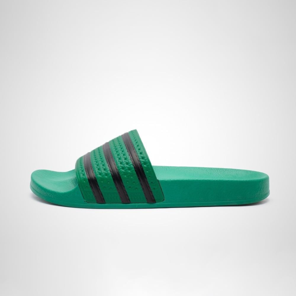  Dép quai ngang nam nữ Unisex Slipper M Masler-MT 3 sọc màu xanh lá đậm với đế chống trơn và êm chân XLD 