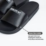  Dép da quai ngang nam nữ Unisex Slipper M Masler-MT màu đen với lớp đế IP chống trơn trượt và quai êm chân MT5 