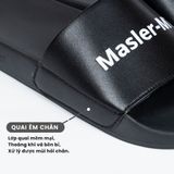  Dép da quai ngang nam nữ Unisex Slipper M Masler-MT màu đen với lớp quai êm chân và đế chống trơn chống nước MT3 
