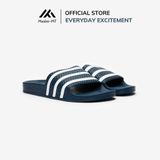 Dép quai ngang nam nữa Unisex Slipper M Masler-MT 3 sọc xanh navy với đế chống trượt và quai êm chân NV2 