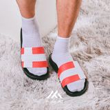 Dép quai ngang nam nữ Unisex Slipper M Masler-MT với đan mạch đỏ với lớp đế chông trượt DMD 