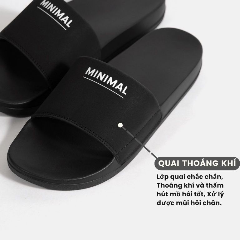  Dép da quai ngang nam nữ Unisex Slipper M Masler MT Minimal với lớp đế chống trượt và quai êm chân MIN 