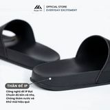  Dép da quai ngang nam nữ Unisex Slipper M Masler-MT màu đen với quai thoáng khí và lớp đế bền bỉ chống trơn MT1 