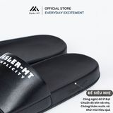  Dép da quai ngang nam nữ Unisex Slipper M Masler-MT màu đen với lớp đế chống trượt và lớp quai êm MT4 